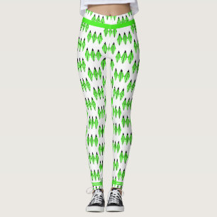 Elément Art déco en Leggings vert citron