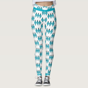 Elément Art déco en Leggings verts turquoises