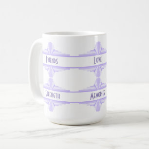 Elément Art déco en tasse de café lilas & violet