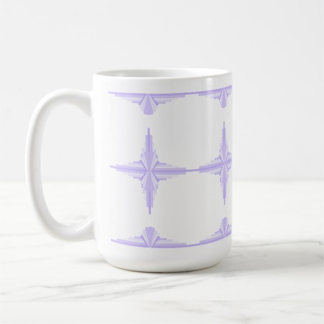 Elément Art déco en tasse de café lilas & violet (Gauche)