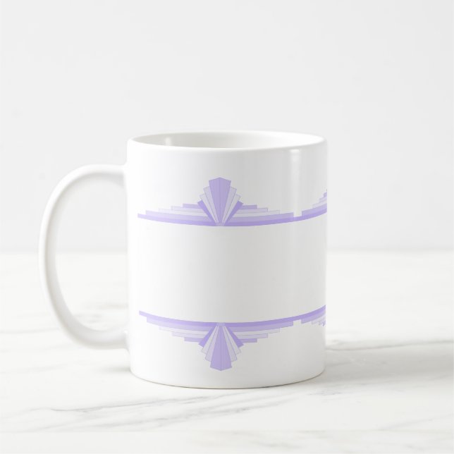 Elément Art déco en tasse de café lilas & violet (Gauche)