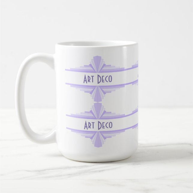Elément Art déco en tasse de café lilas & violet (Gauche)