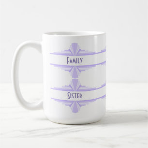 Elément Art déco en tasse de café lilas & violet