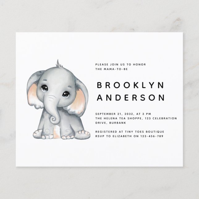 Élément BUDGÉTAIRE Baby shower neutre pour les fem (Devant)