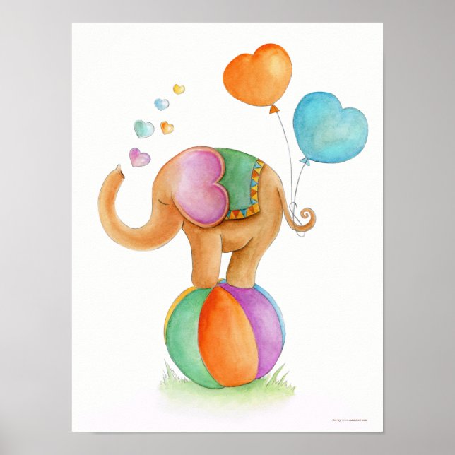 Élément cirque fantaisiste sur une affiche de nurs (Devant)