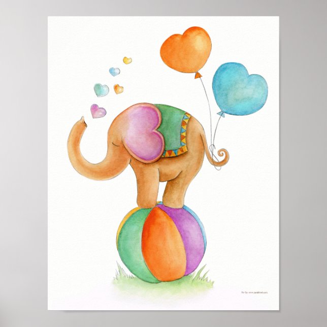 Élément cirque fantaisiste sur une affiche de nurs (Devant)