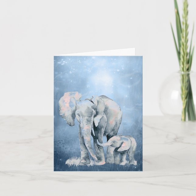 Élément d'art animalier faune éléphant aquarelle  (Devant)