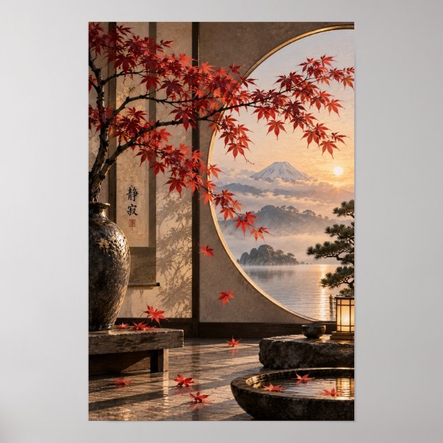Élément de décoration murale japonaise d'automne é (Devant)