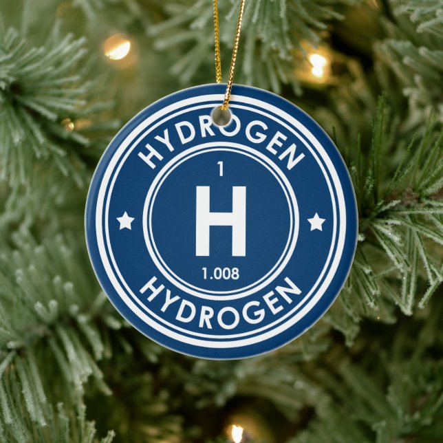 Élément d'hydrogène Ornement en céramique bleue (Arbre)