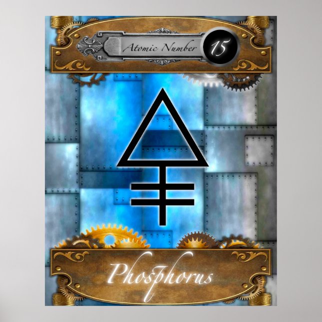 Élément périodique Phosphore atomique no 15 Poster (Devant)