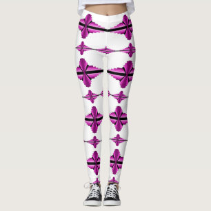 Éléments Art déco dans Leggings roses profonds