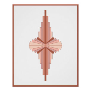 Éléments Art déco dans une palette d'or rose