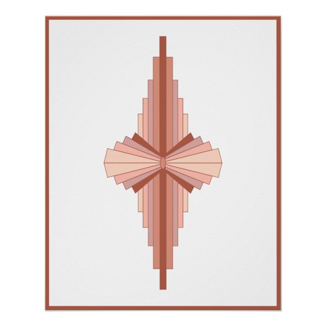 Éléments Art déco dans une palette d'or rose (Devant)