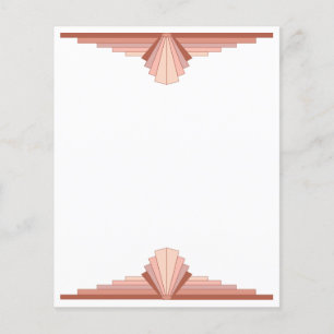 Éléments Art déco dans une palette d'or rose