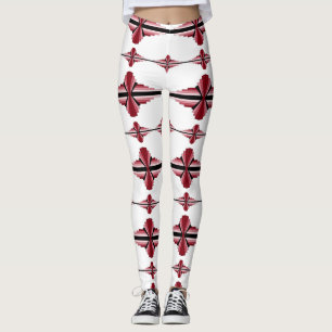 Éléments Art déco en leggings pourpres