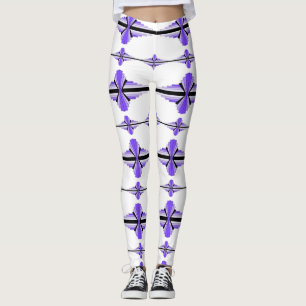 Éléments Art déco en leggings violets pastel