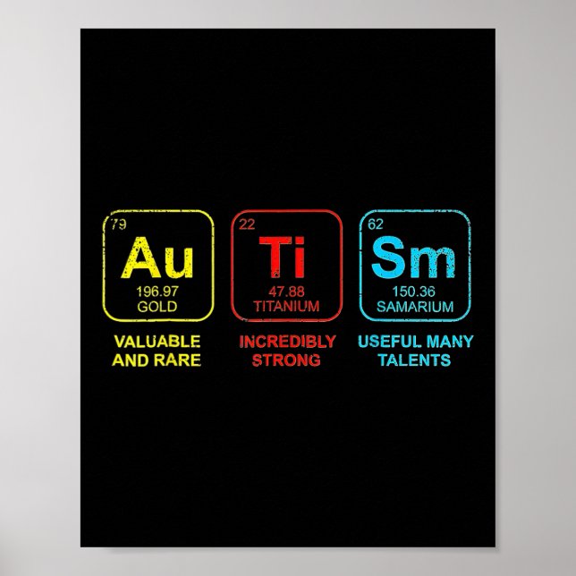 Éléments autistes Tableau périodique Sensibilisati (Devant)