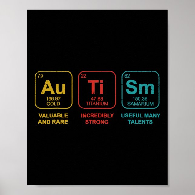 Éléments autistes Tableau périodique Sensibilisati (Devant)