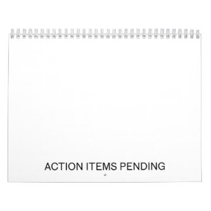 Éléments d'action en attente Calendrier mural an