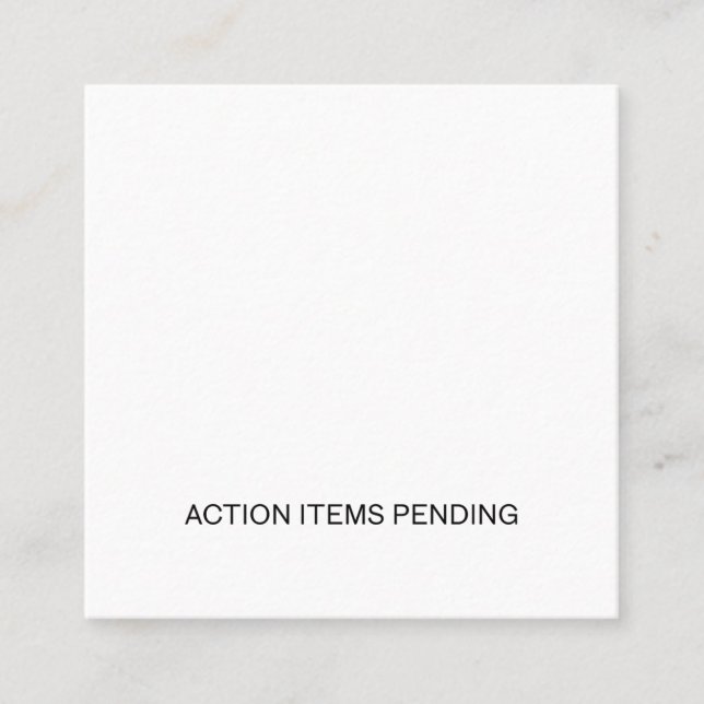 Éléments d'action en attente | Cartes de visite mi (Devant)