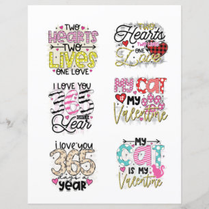 Éléments d'album scrap romantique de la Saint-Vale