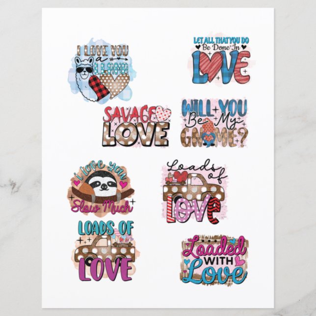 Éléments d'album scrap romantique de la Saint-Vale (Devant)