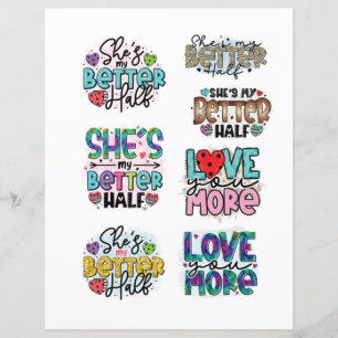 Éléments d'album scrap romantique de la Saint-Vale