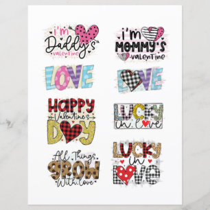 Éléments d'album scrap romantique de la Saint-Vale