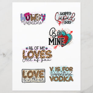 Éléments d'album scrap romantique de la Saint-Vale