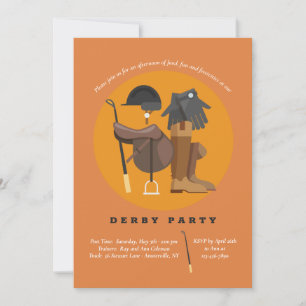 Eléments de cheval Derby Invitation de la partie