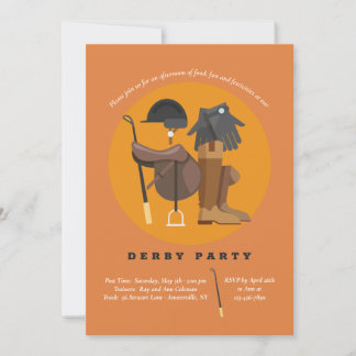 Eléments de cheval Derby Invitation de la partie