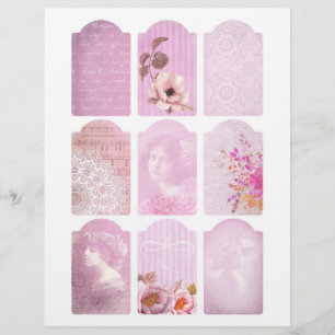 Eléments de journal de junk rose Shabby