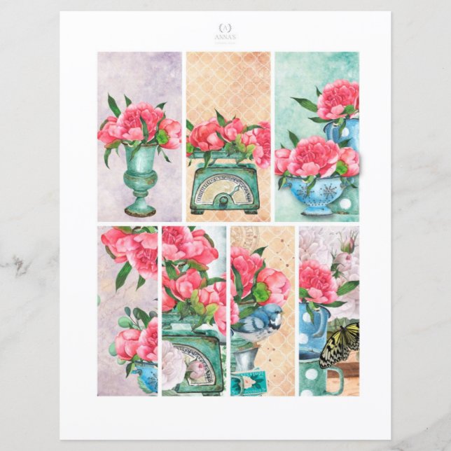 Éléments de scrapbook romantiques de jardin floral (Devant)