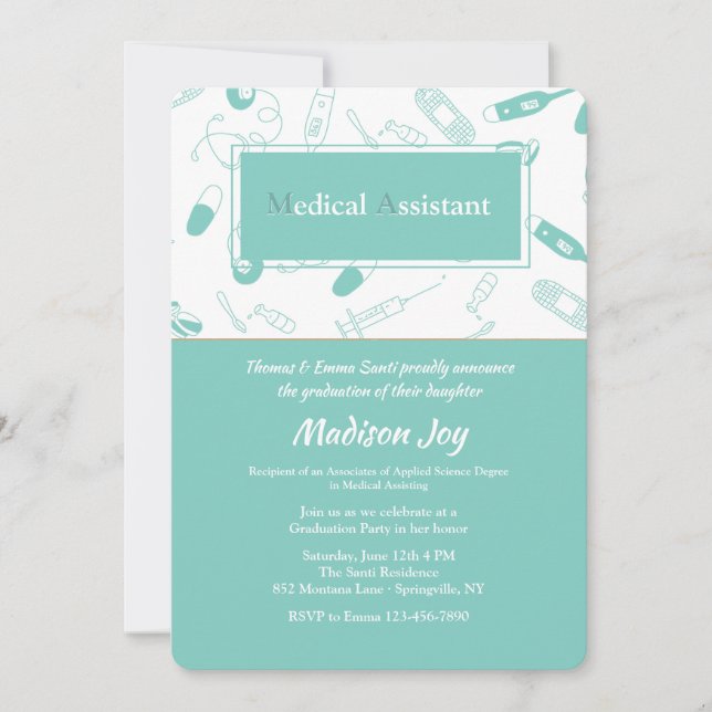 Éléments Médicales Invitation de diplômes (Devant)