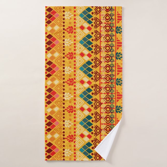 Éléments tribaux, motif polyvalent et transparent. (Serviette de bain)