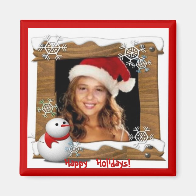 Elena Père Noël souhaite de joyeuses fêtes Magnet (Devant)