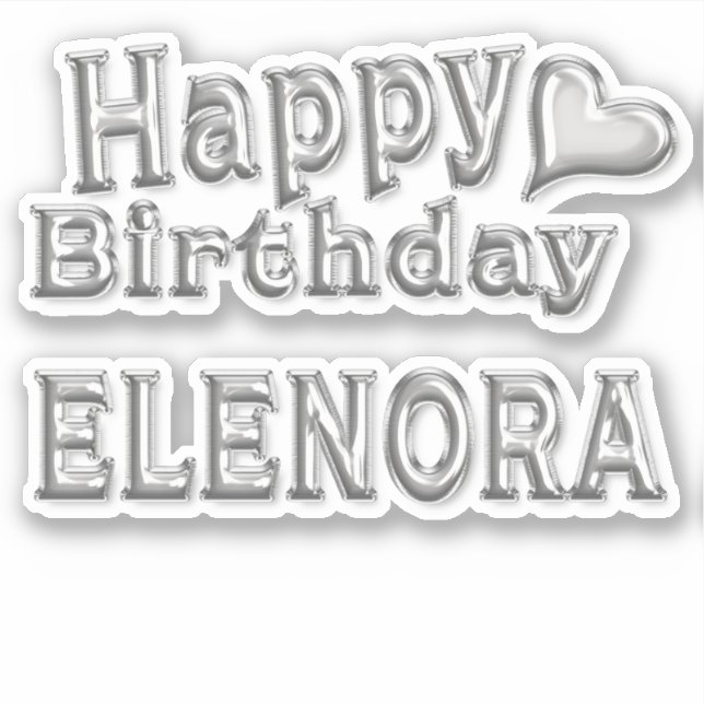 Elenora Happy Birthday Autocollants (Devant)
