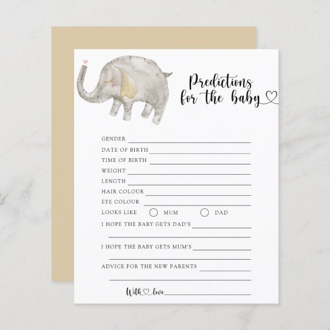 Eléphant à ballon - prédictions et conseils pour b (Devant / Derrière)