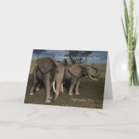 Éléphant appréciation jour carte 22 septembre