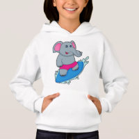 Elephant as surfer avec surf