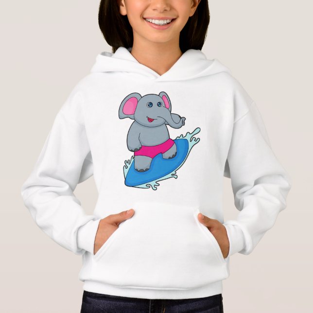 Elephant as surfer avec surf (Devant)