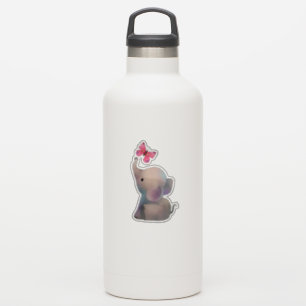 Éléphant avec autocollant papillon