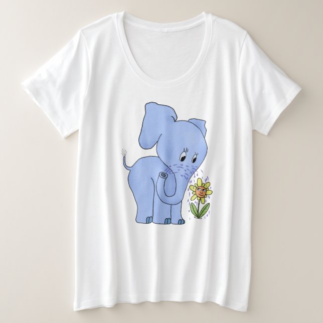 Éléphant avec la fleur (Design devant)