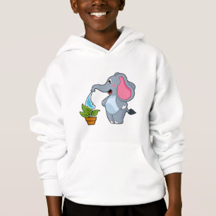 Éléphant avec Plante