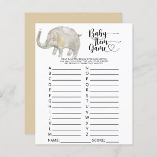 Eléphant Baby Item Jeu. Jeu baby shower