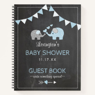 Elephant Baby shower Chalkboard Regarder livre d'i