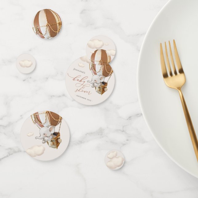 Eléphant Balloon Baby shower Confetti (Groupe)