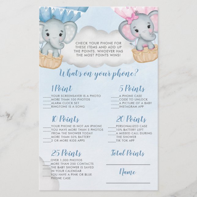 Elephant Balloon Ce qui est sur votre téléphone Je (Devant)