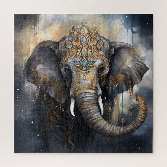 Éléphant Bijou Puzzle (Vertical)