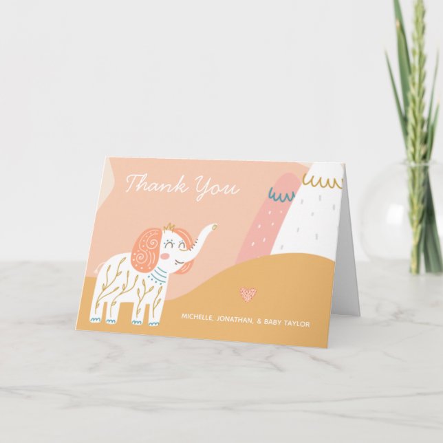 Éléphant Boho Merci  (Devant)